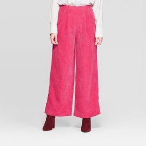 Hot pink corduroy pants